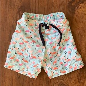Janie & Jack Flamingo Swim trunks
